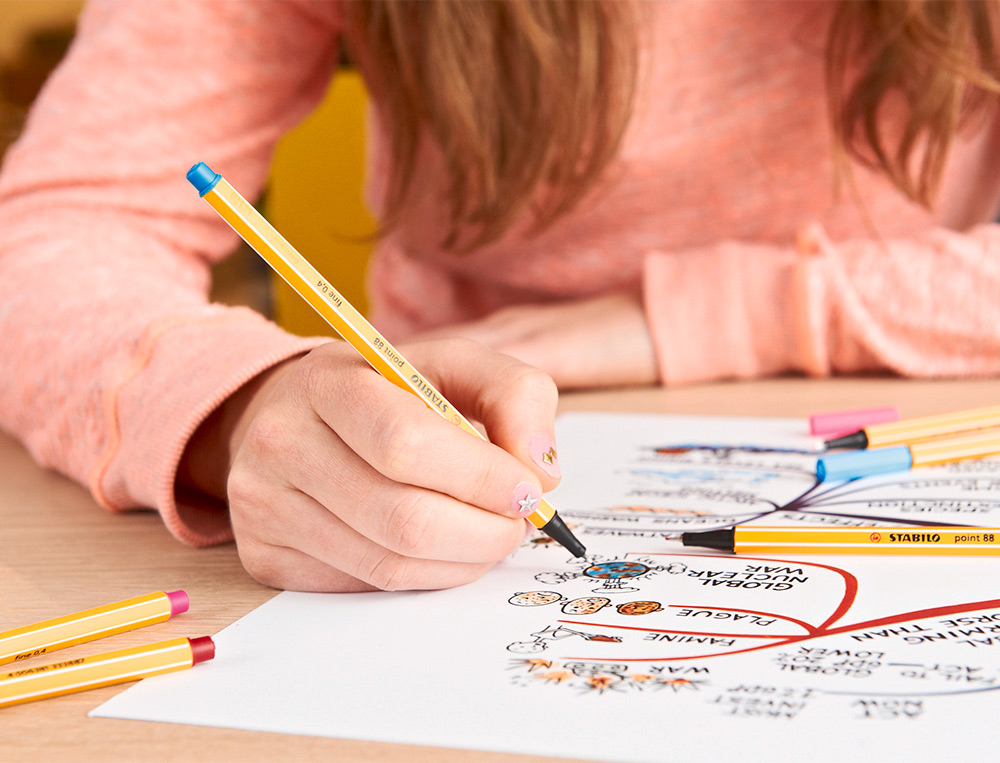 ROTULADOR STABILO PUNTA DE FIBRA POINT 88 ESTUCHE DE 20 UNIDADES COLORES SURTIDOS