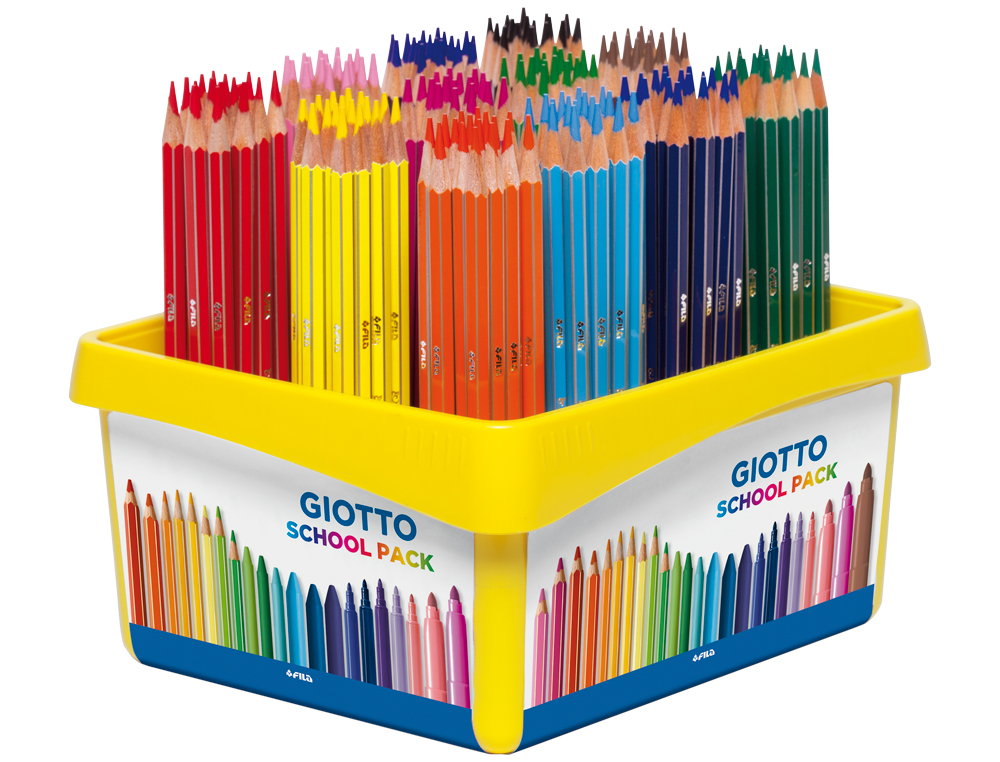 LAPICES DE COLORES GIOTTO STILNOVO SCHOOL PACK DE 192 UNIDADES 12 COLORES X 16 UNIDADES
