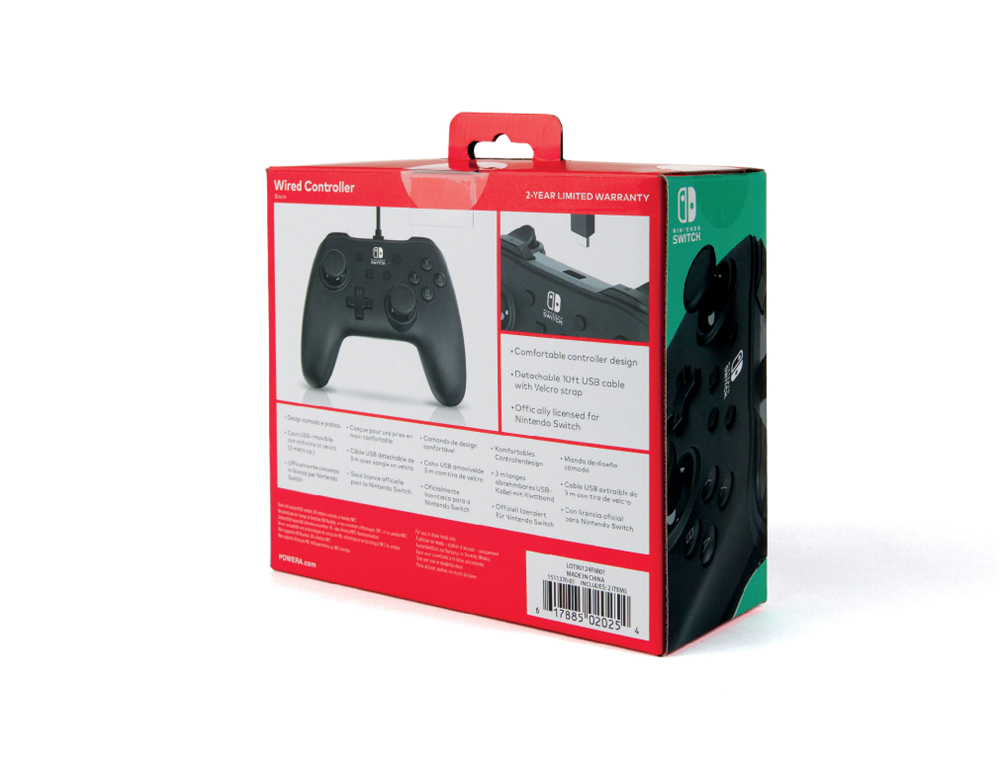 MANDO POWER A CON CABLE PARA NINTENDO SWITCH NEGRO