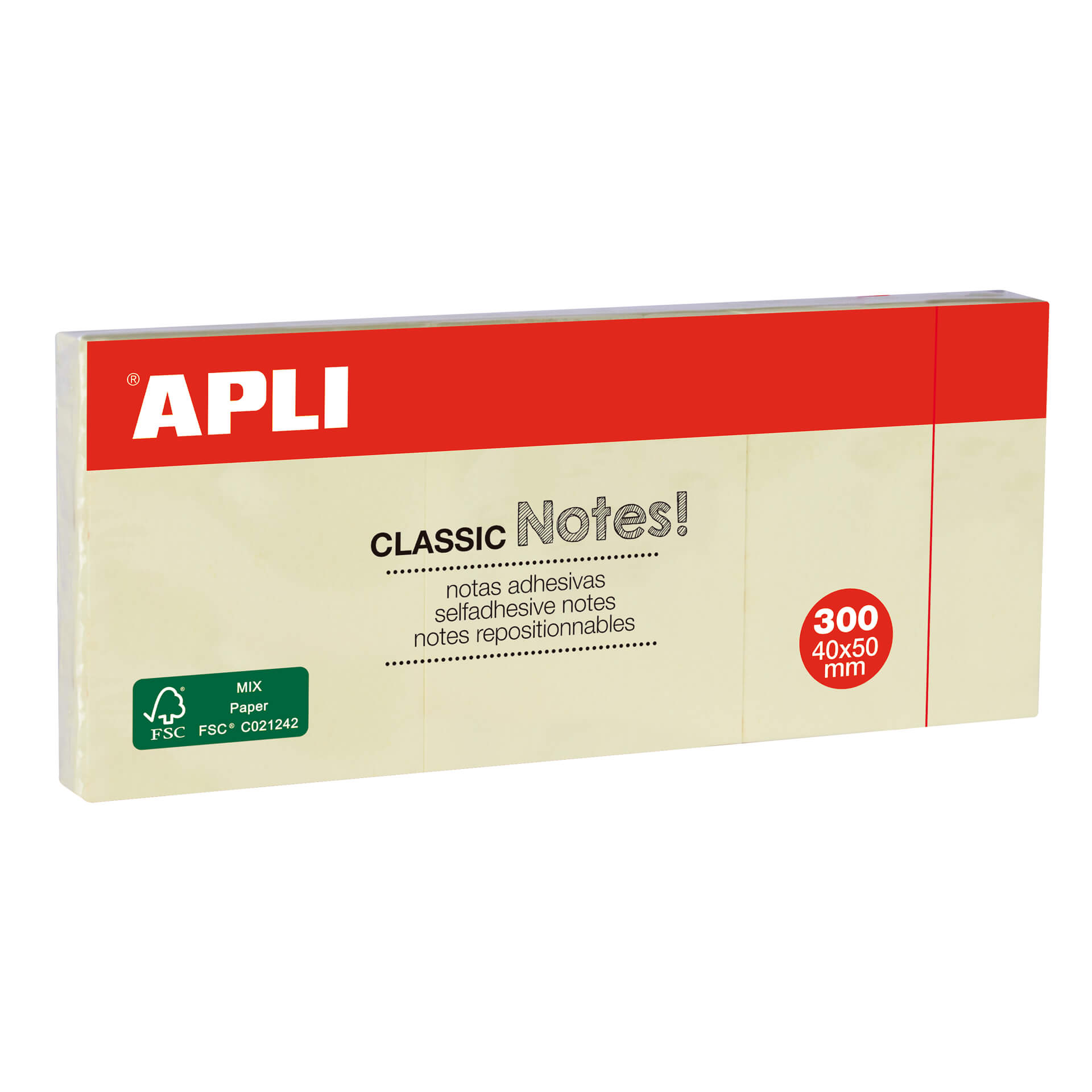 APLI TACO DE NOTAS ADHESIVAS 40X50 APLI PACK 3