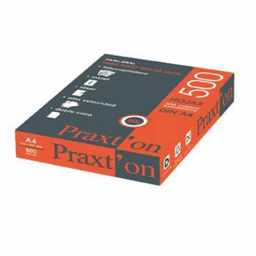 PAPEL FOTOCOPIADORA A4 80 GRAMOS P/500H PRAXTON