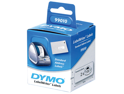 ETIQUETA ADHESIVA DYMO 99010 -TAMAO 89X28 MM PARA IMPRESORA 400 130 ETIQUETAS USO DIRECCIONES CAJA DE 2