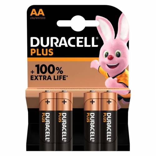 PILA AA LR6 DURACELL PLUS BLISTER 4 UDS 